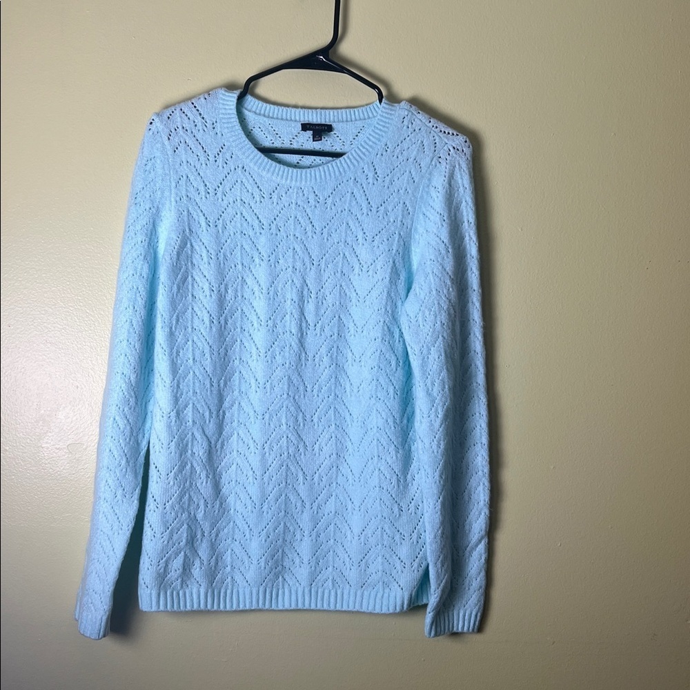 Talbots Soft Blue Knit Top